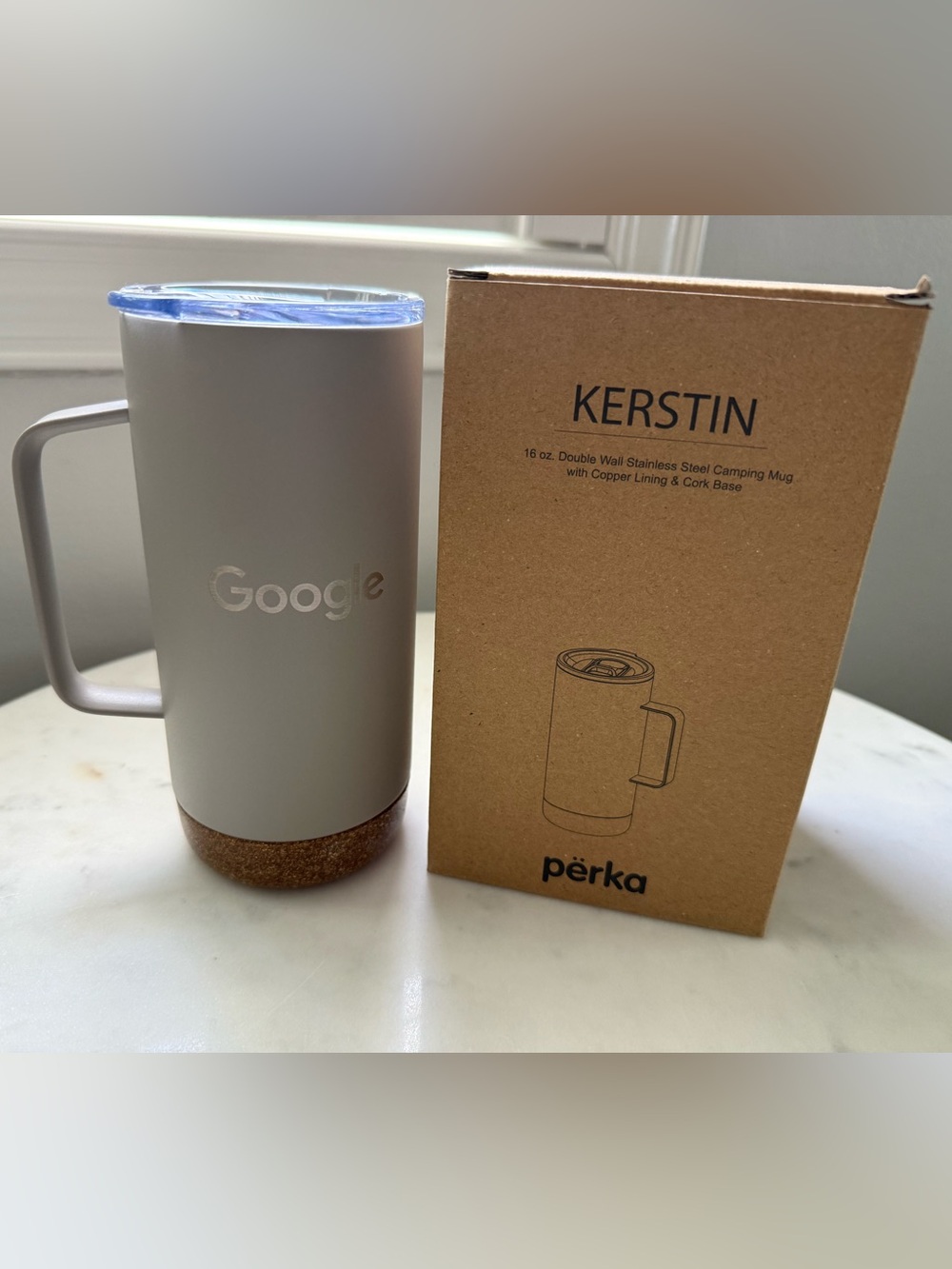Google 16 oz Double Wall Stainless Steel Camping Mug